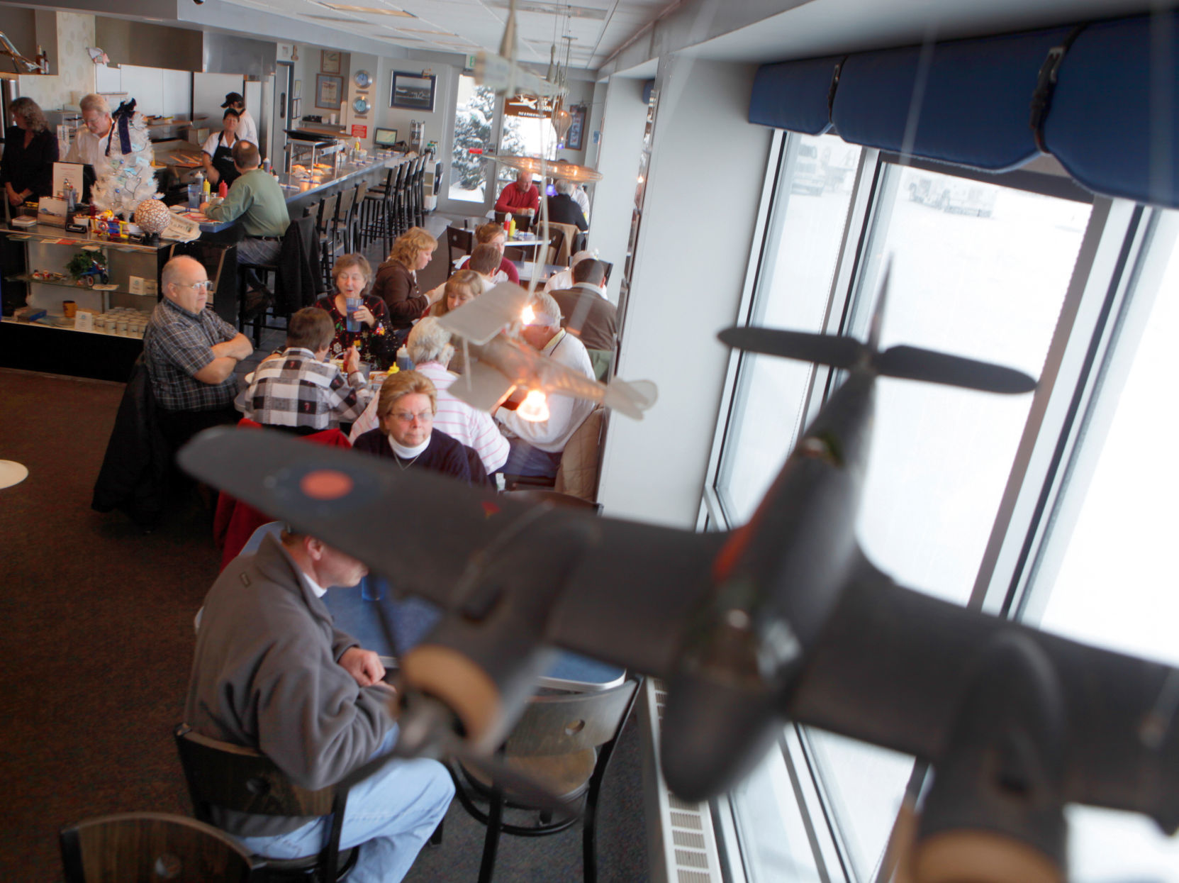 For kid-friendly food: Pat O'Malley's Jet Room